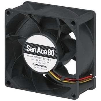 RiblessTach PWM IP68 24VDC Sanyo Denki 9WL0824P4J001 DC Fans 80x25mm