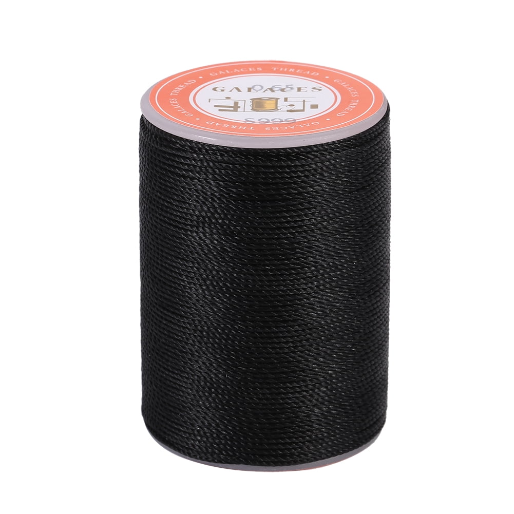 Leather Thread  Waxed Thread Leather Sewing  Leather Sewing Thread  Leather Sewing 85m/Roll 0.65mm Round Waxed Thread For Leather Hand Sewing Stitching Handcrafts Black