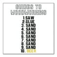 thumbnail image 1 of DistinctInk Custom Bumper Sticker - 10" x 10" Decorative Decal - White Background - Guides to Woodworking Saw Glue Sand Beer, 1 of 2