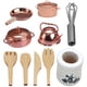 thumbnail image 1 of 1 juego de mini ollas de cocina educativas de simulación, utensilios de cocina, ollas decorativas en miniatura., 1 of 8