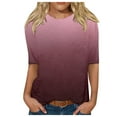 thumbnail image 1 of TSADFHJI Hauts de Sortie pour Femmes Corset Femmes Hauts Adaptés Col Rond Manches Mi-Longues Blouse Imprimée TG Rouge, 1 of 4
