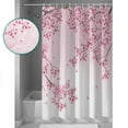 thumbnail image 3 of 60x72 Inch Shower Curtains for Bathroom Pink Flowers Fabric Bath Curtain Decor Spring Botanical Floral Branches Gradient Waterproof Restroom Curtains Shower Set Accessories with 12 Hooks 60 Inch, 3 of 6