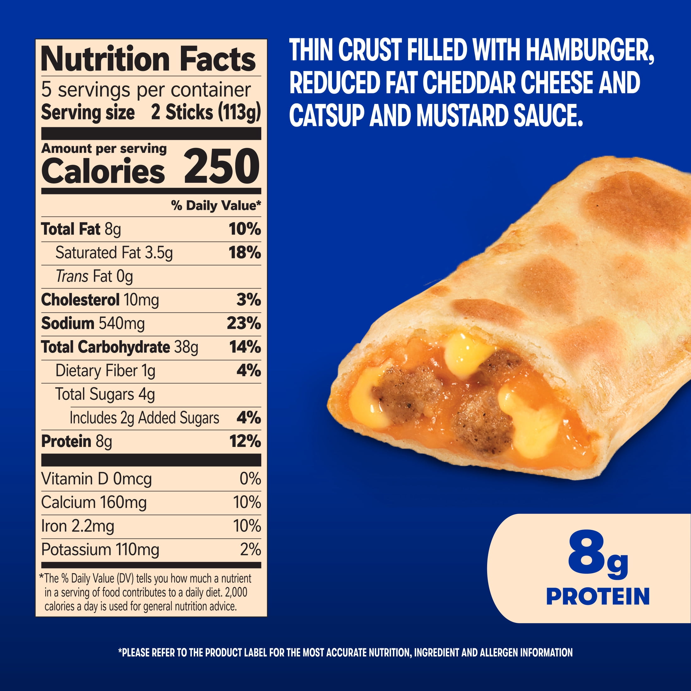 Jack's Cheeseburger Stick Snacks, 20 oz Box (Frozen)