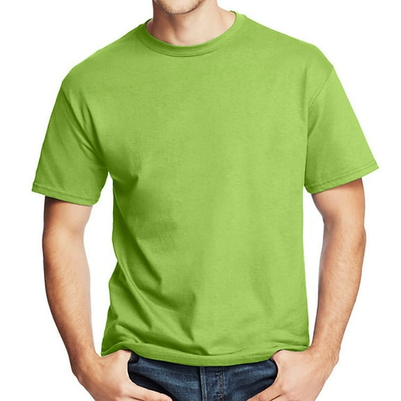 Hanes - Essential-T T-Shirt - 5280, Lime, 3XL, Pack Of 4, Hanes Mens T-Shirts