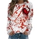 thumbnail image 1 of Sudadera Para Mujer Cuello Redondo Sudadera de Gran Tamaño Cosplay Impreso Manga Larga Cuello Redondo Casual Pullover Tops Estampado de Sangre Personalizado Sin Capucha Odeerbi ODB136909, 1 of 5