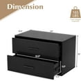 thumbnail image 3 of LOKO 2-Drawer Stackable Dresser, Lateral File Cabinet with Metal Handle, Horizontal Storage Cabinet with Anti-Topping Kits, Stacking Drawer Chest for Living Room, Study, Office (1, Black), 3 of 9