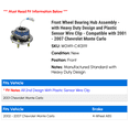 thumbnail image 2 of Front Wheel Bearing Hub Assembly - with Heavy Duty Design and Plastic Sensor Wire Clip - Compatible with 2001 - 2007 Chevy Monte Carlo 2002 2003 2004 2005 2006, 2 of 2