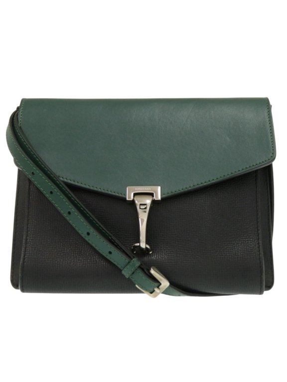 Pre-Owned Burberry Nova Check CFPNBA1241 Leather Green Black Shoulder Bag 0422BURBERRY