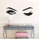 thumbnail image 3 of Cita de belleza de moda para la decoración del dormitorio, calcomanía de pared con pestañas elegantes y negras, 3 of 6