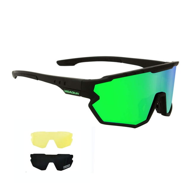 Gafas Deportivas Polarizadas GIEADUN para Ciclismo y Béisbol Verde