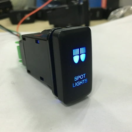 12V Push Switch Blue LED Fog Light For Toyota FJ Cruiser Fortuner Hilux Tacoma - Foto 7