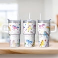 thumbnail image 2 of 20OZ Unicorn Themed Tumbler with Handle Double Wall Insulated Cup Ideal Gifts for Women Unicorn Lovers Suitable for Birthday Christmas and Picnic Trips, 2 of 6