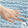 thumbnail image 5 of OEAKAY Soft Chenille Bath Mat Bathroom Rug,Non Slip Absorbent Shower Mats,Washable Shaggy Bathtub Bath Rugs Room Entryway,20"x32"Light Blue, 5 of 7