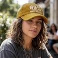 thumbnail image 5 of HonestMatter Embroidered I Don’t Care Cap, Funny Sarcastic Dad Hat for Men Women, Adjustable Baseball Cap with 99% Chance Statement, Cotton, Gold, 5 of 7