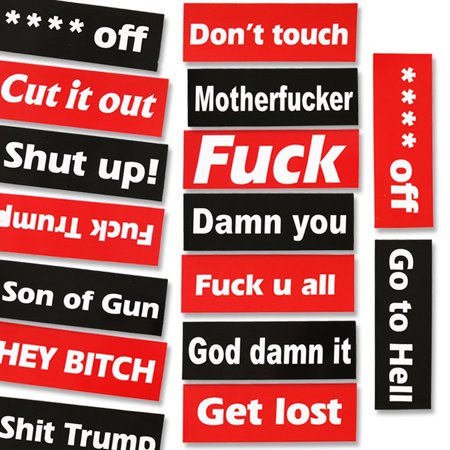 Fashion Swear Words Stickers Graffiti Sticker Pack Cute Stickers Laptop ...