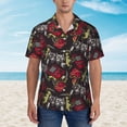 thumbnail image 5 of Uemuo Vintage Gaming Printed Regular Fit Short Sleeve Casual Hawaiian Shirt for Men,Aloha shirt,Tropical shirt,Floral print shirt,Vacation Beach shirt-Medium, 5 of 9