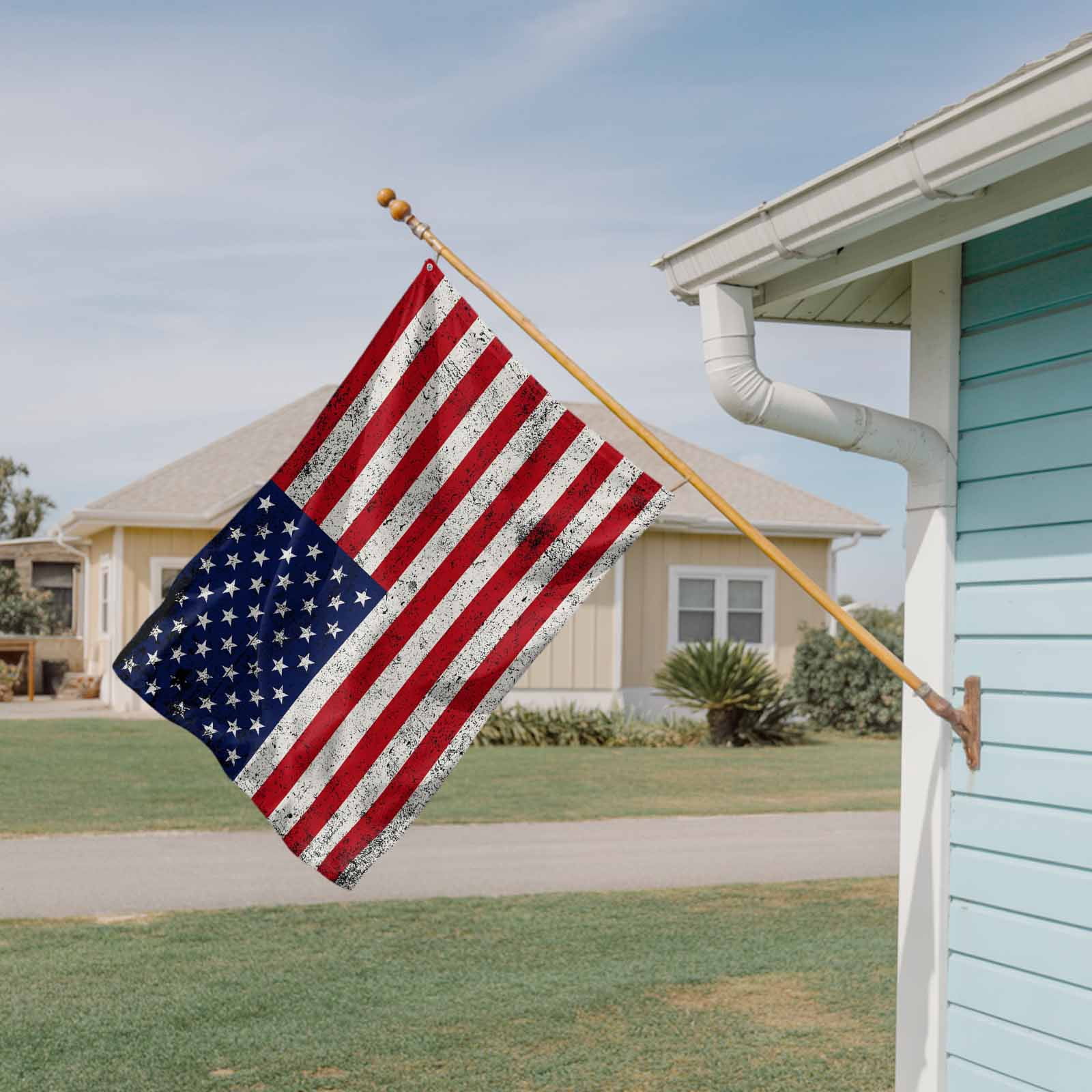 4th of July Flags for Outside 3x5 ft American Flag Outdoor Flags Double Sided Grommets House Banner Retro USA Flag July 4th Patio Yard Flag for Outdoor Party Porch Independence Day Decor
