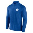 thumbnail image 2 of Men's  Blue Toronto Maple Leafs Head-to-Head Raglan Quarter-Zip Top, 2 of 3