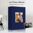 thumbnail image 3 of Photo Album 4x6 300 Pictures, Photo Book Linen Cover with Front Window, Large Capacity Slip-in Picture Albums with Horizontal Pockets for Wedding Kids Travel Anniversary Family Baby Pictures, Blue, 3 of 8