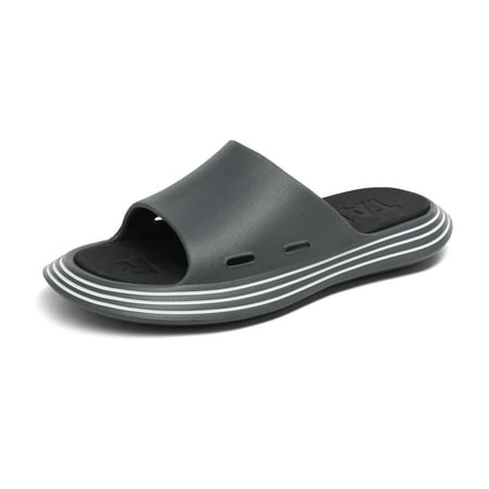 

Bruno Marc Men s Slide Sports Sandals Lightweight Indoor Outdoor Shower Shoes SBSA2215M BLUE GREY/BLACK Size 10