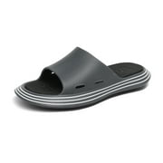 Bruno Marc Men's Slide Sports Sandals Lightweight Indoor Outdoor Shower Shoes SBSA2215M BLUE GREY/BLACK Size 9