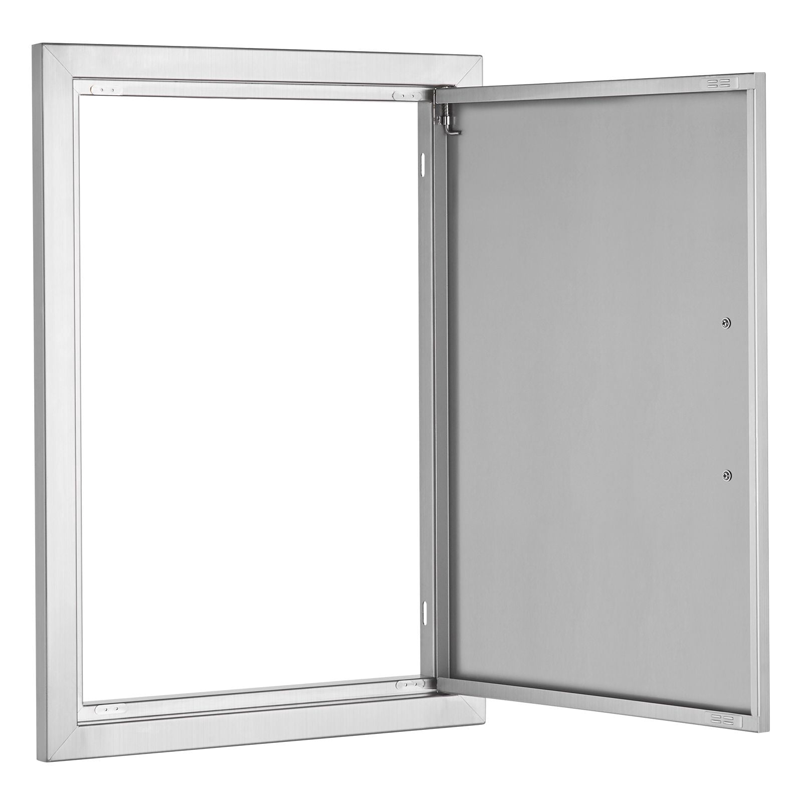 Stainless Steel BBQ Access Door 17x24 Inch with Reversible Hinge, Ergonomic Handle, CAD Template, for Outdoor Kitchen Island