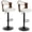 White, variant on Homefun Swivel Bar Stools Set of 2,Wooden Upholstered Scratch-Resistant Fabric with Back,Chairs for Kitchen Island,White