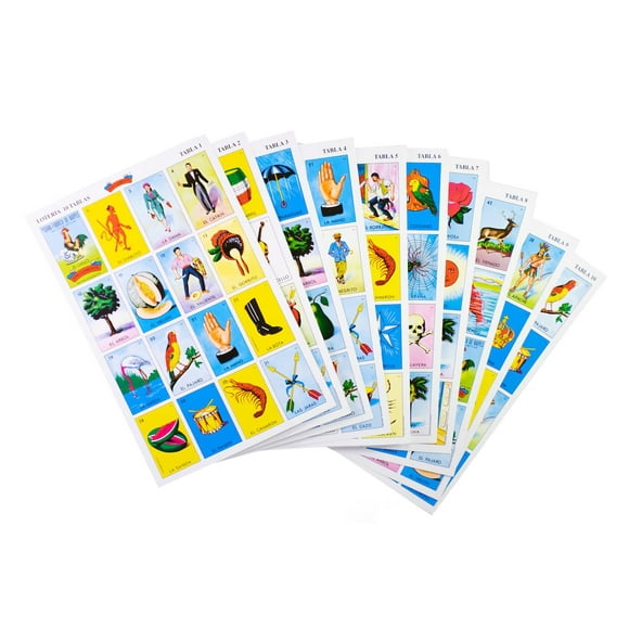 Juego de bingo mexicano Loteria Don Clemente con 10 tableros