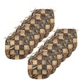 thumbnail image 1 of Safari Chair Seating Cushion Set of 12, Jeans Denim Patchwork in Safari Style Wilderness Design Art Print, Seat Pads for Office with Anti-slip Backing, 16"x16", Brown and Black, by Ambesonne, 1 of 5
