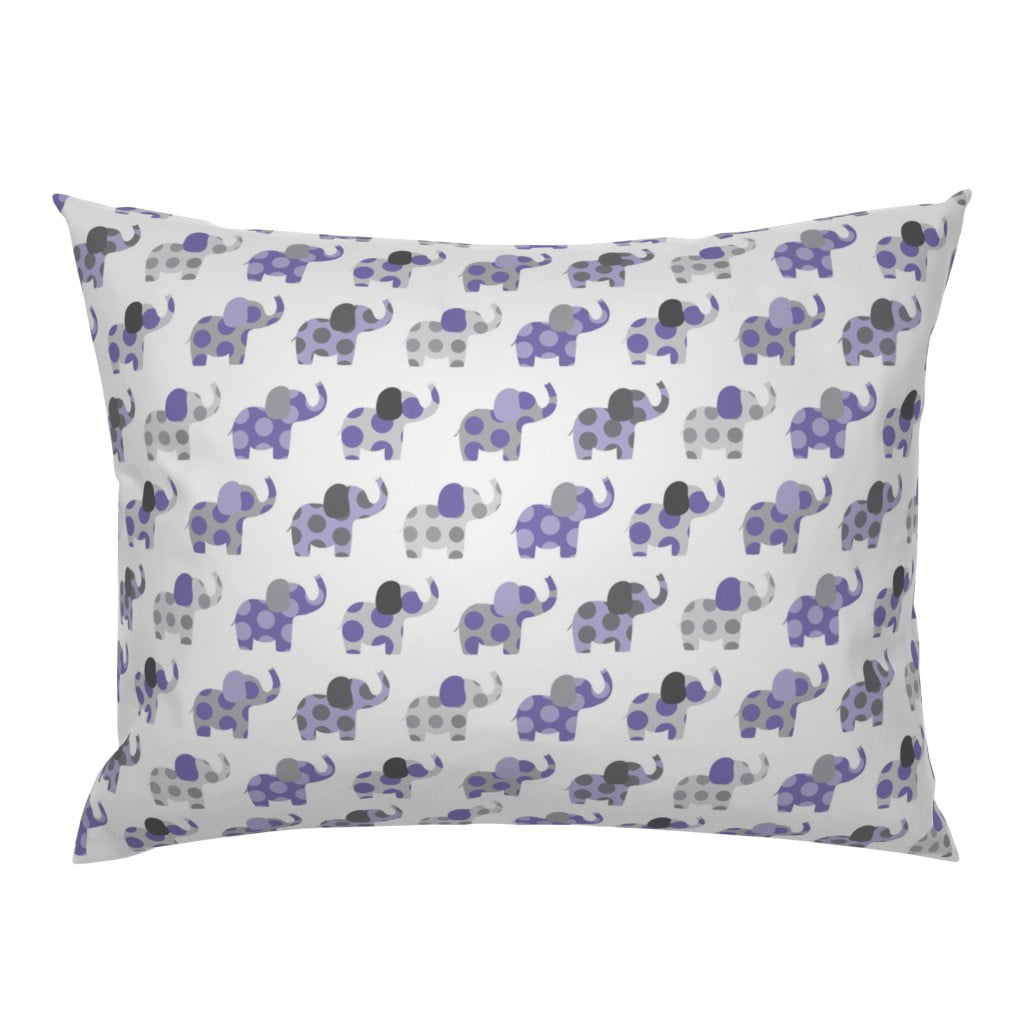 Roostery Pillow Sham 100% Cotton Sateen 26in x 20in Knife-Edge Sham Nursery Baby Puffin Artic Bird Atlantic Tossed Print 