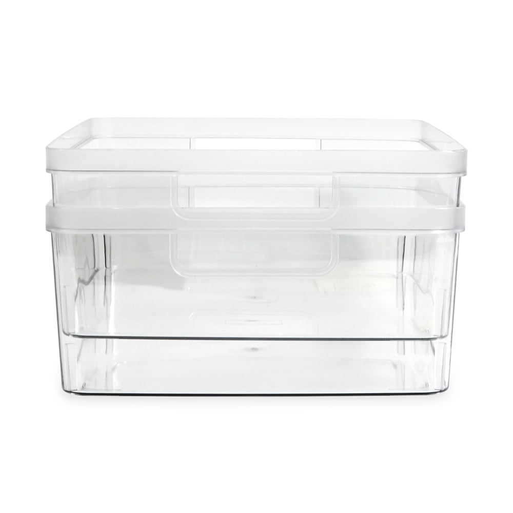 Isaac Jacobs 5-Pack Small Clear Plastic Storage Bins, Fridge/Freezer/Food  Safe, BPA Free 