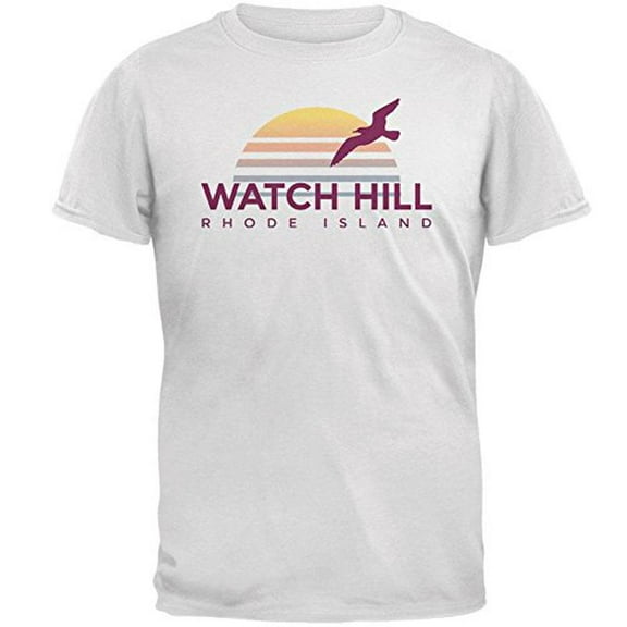 Beach Sun Watch Hill Rhode Island Mens T Shirt White MD