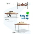 thumbnail image 2 of Quictent Pop up Canopy Tent 10'x10' Instant Outdoor Portable Gazebo Party Tent Waterproof, One Person Set up, Beige/Khaki, 2 of 9