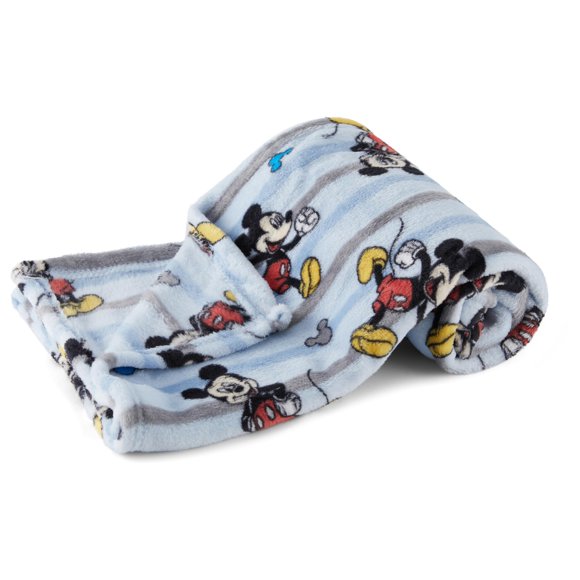 Manta de franela para bebé Disney con forro polar Mickey Minnie Pooh Dumbo