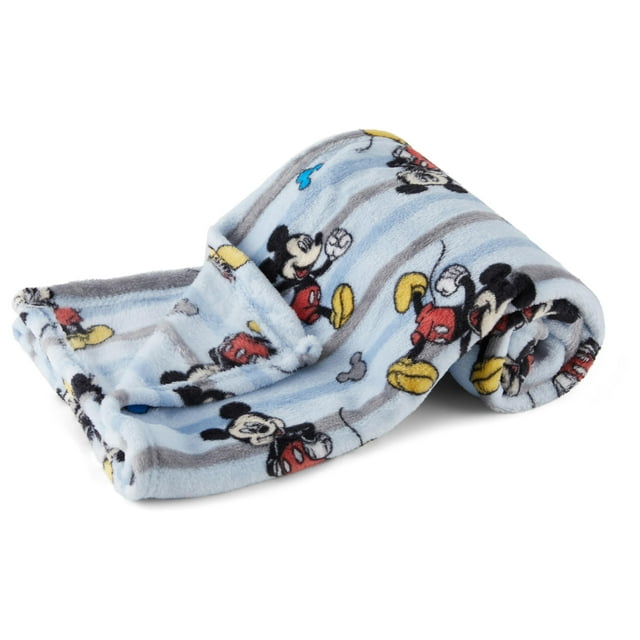 Manta de franela para bebé Disney con forro polar Mickey Minnie Pooh Dumbo