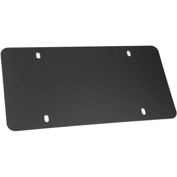 LFPartS Stainless Steel Backing Reinforce Plate for License Plate (12"x6", Black)