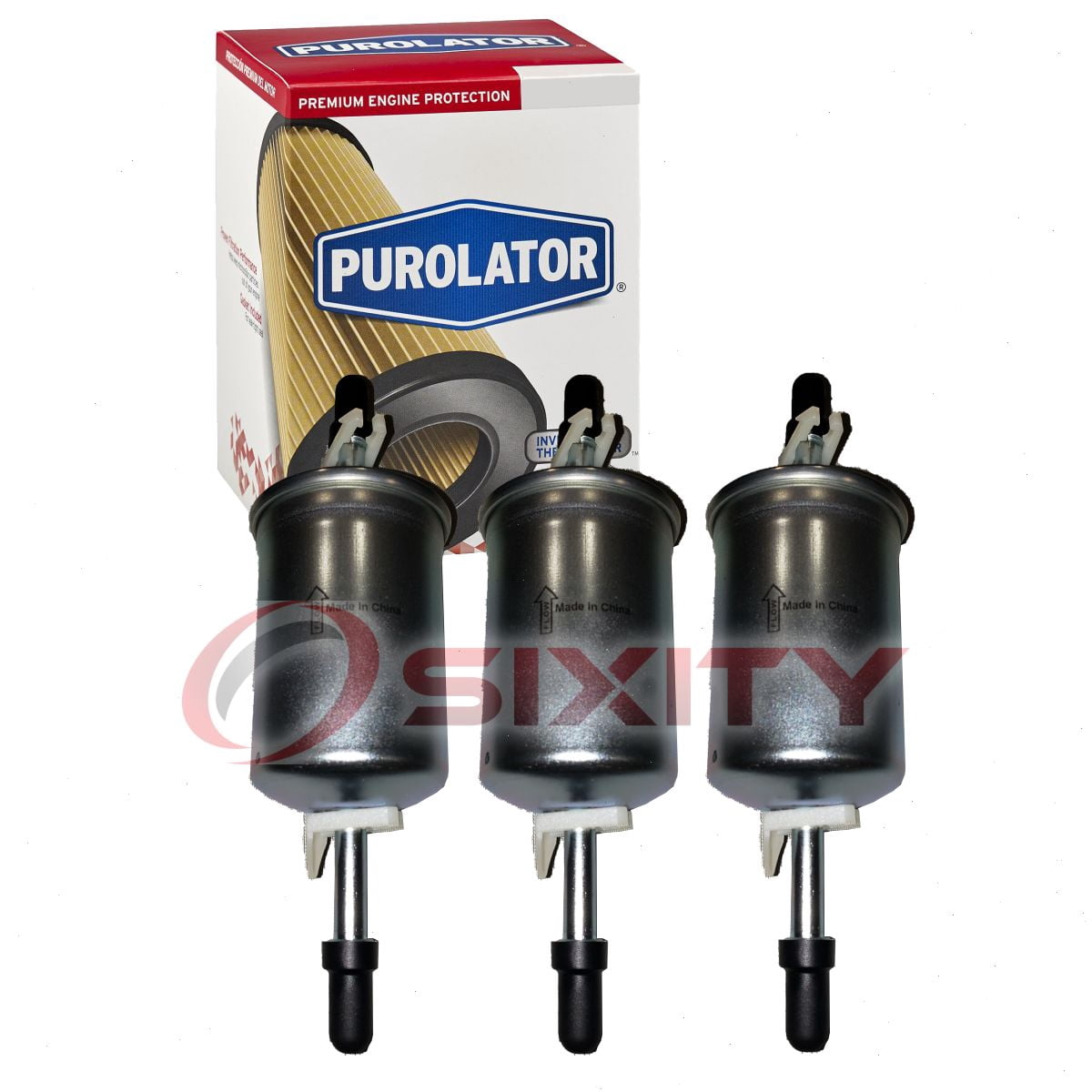 3 pc Purolator F65277 Fuel Filters for 0-986-450-135 043-1034 33595 33595MP 33704 3704 54073 71-656 86595 86595MP 86704 9-450-905-890 95595 ALG-890 BF7668 BF7768 F65277P F89Z-9155-A FF-6593 FF5455