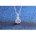 thumbnail image 3 of Leander women's water blessing bag pendant necklace featuring 1.0 carat of lab-grown diamonds, VVS clarity D color moissanite, and 925 sterling silver plated with white gold., 3 of 6