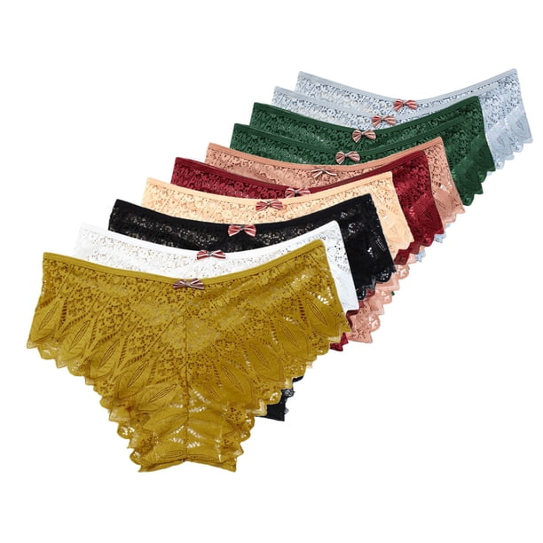 Gibobby Bragas Bikini Elásticas Bragas para mujer, encaje de ganchillo, bragas con cordones, ropa interior calada Sexy(Azul, XXXL)
