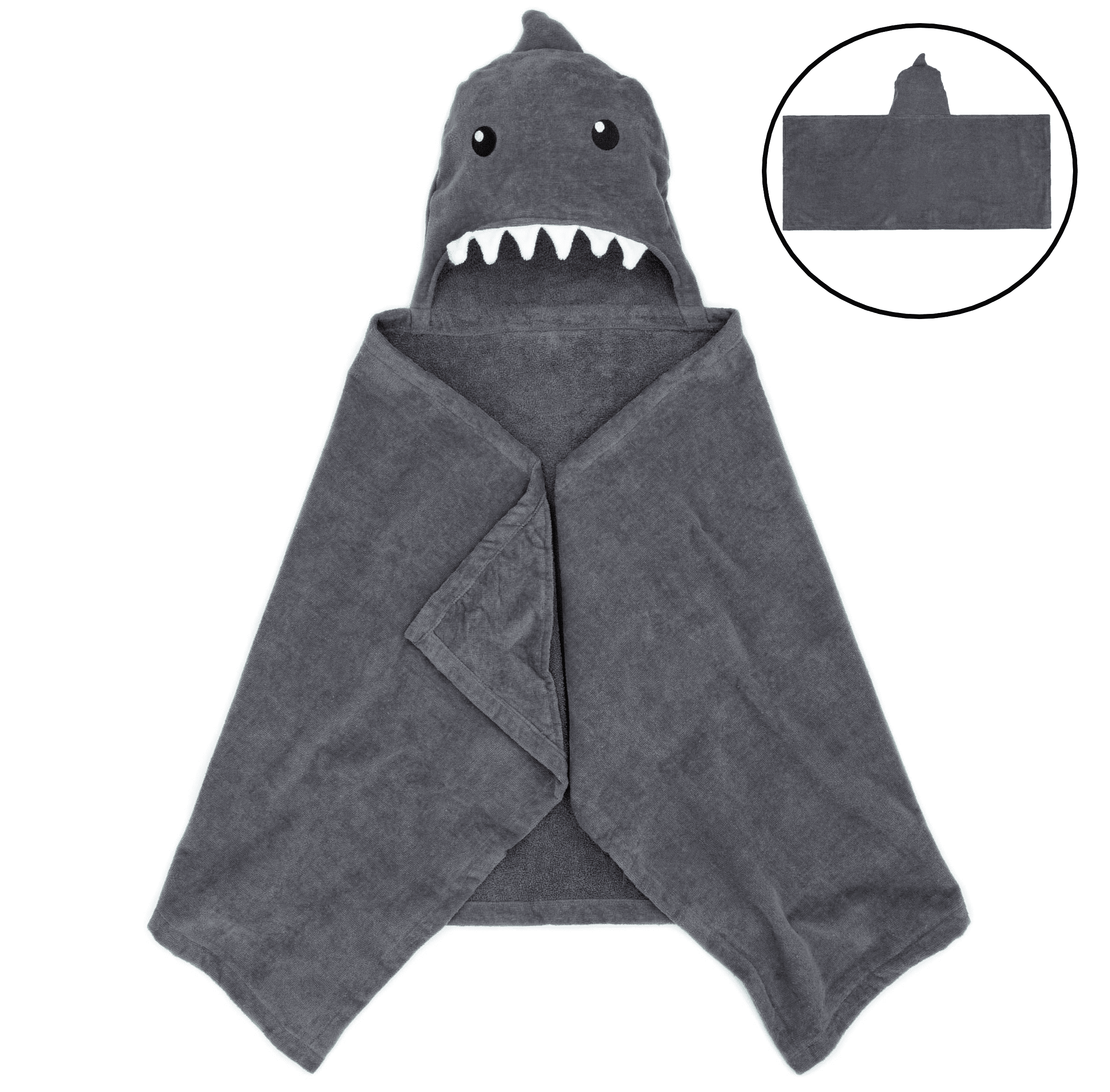 Shark Week Hooded Towel Chomp Chomp Towel Wrap Child Size 100% Cotton 
