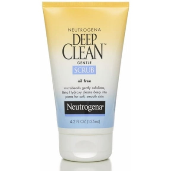 Neutrogena Deep Clean Gentle Scrub, Oil Free 4.20 oz (Pack of 4)