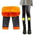 thumbnail image 5 of Beautyzll Kids Toddler Winter Fall Leather Leggings Pants for Girls 1-15T Solid Color Thick Fleece Pants Baby Lined Faux Leather Trouser, 5 of 8