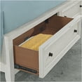 thumbnail image 4 of JERFIT White King Size Bed with Storage Drawers, Wood Panel Platform Bed Frame with Upholstered Headboard, 4 of 5