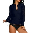 thumbnail image 2 of Women's Rash Guard Sun Protection UV Surf Tops Long Sleeve Swim Shirt, 2 of 5