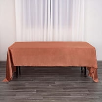 Efavormart Rectangle Satin Tablecloth, 60"x126" Smooth Oblong Washable Table Cloth, Decorative Silky Fabric Table Cover for Wedding, Party, Banquet- Terracotta