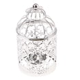 thumbnail image 1 of Candelabro galvanizado con diseño de flores ahuecadas, 3,15 x A-plata, 1 of 9