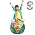 thumbnail image 3 of Palm Leaf Storage Toy Bag Chair, Watercolor Art of Palm Tree Leaves Fresh Jungle Rainforest Plants, Stuffed Animal Organizer Washable Bag, Large Size, Forest Green and White, by Ambesonne, 3 of 3