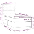 thumbnail image 6 of vidaXL Box Spring Bed with Mattress Light Gray 39.4"x74.8" Twin Fabric, 6 of 6
