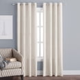 thumbnail image 1 of Hometrends Everly 84" Light Filtering Grommet Window Curtain Panel, Ivory, 1 of 6