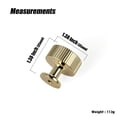 thumbnail image 5 of Goo-Ki Gold Zinc Alloy Cabinet Knob - Single Hole Striped Decorations Cabinet Pull Hardware for Bedroom, Kitchen, 6 Pack, 5 of 8